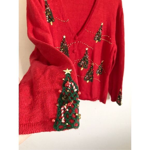 Vintage Christmas cardigan sweater size XL - Picture 3 of 6